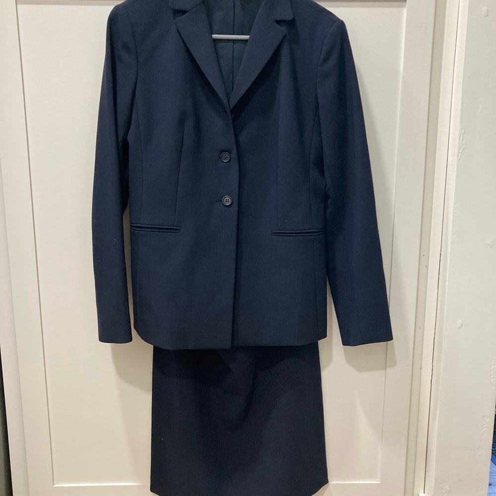 Tahari Dark Blue Women's Blazer and Skirt Set